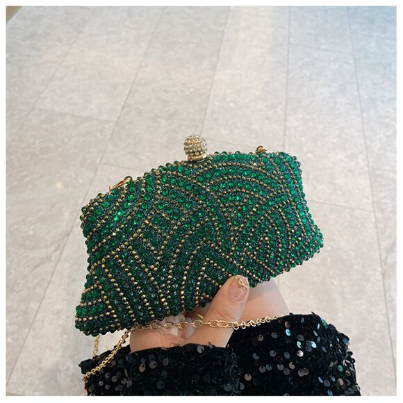 Crystal Art Deco Evening Clutch - Picture 5 of 5